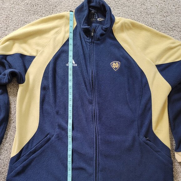 Men's Adidas Notre Dame full Zip Fleece  Clima warm Large - Picture 6 of 13